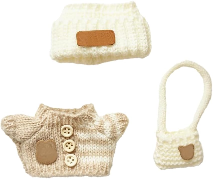 Clothes for Doll (NO Doll), Hat & Overalls Set for 17cm Accessories Suit, Cute Clothes for Dress up Unique Style(Style J)