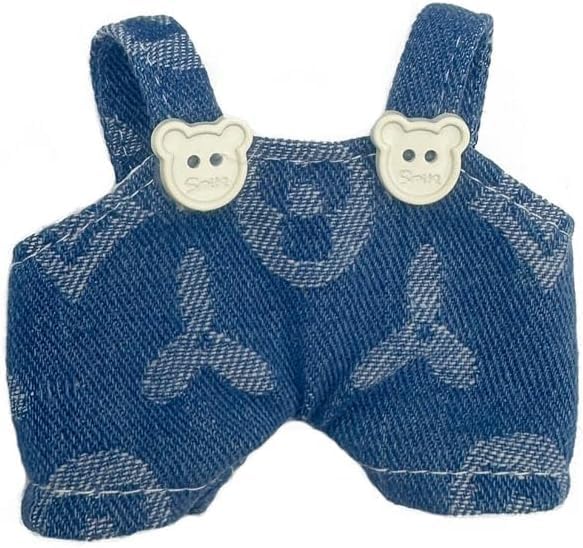 Clothes for Doll (NO Doll), Hat & Overalls Set for 17cm Accessories Suit, Cute Clothes for Dress up Unique Style(Style J)
