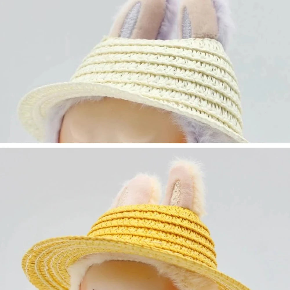 5-Pack Random Mini Straw Hat for Labubu, Doll Hat Accessories for 15cm & 17cm Labubu, Cute Beach Sun Hat for Labubu Clothes Accessories, Dolls Summer Vacation Photo Prop & Display Accessory
