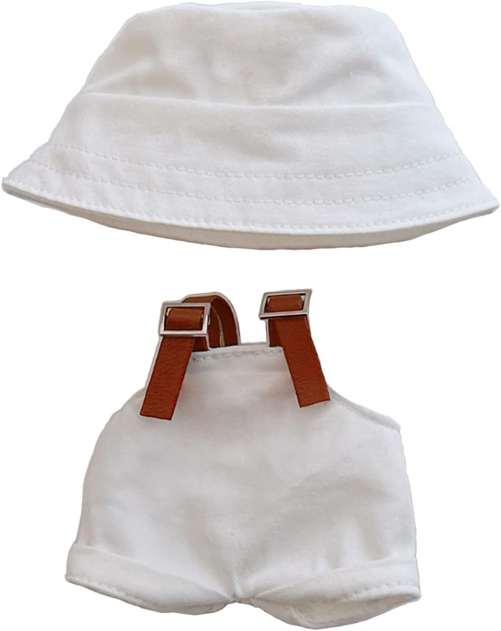 Clothes for Doll (NO Doll), Hat & Overalls Set for 17cm Accessories Suit, Cute Clothes for Dress up Unique Style(Style J)