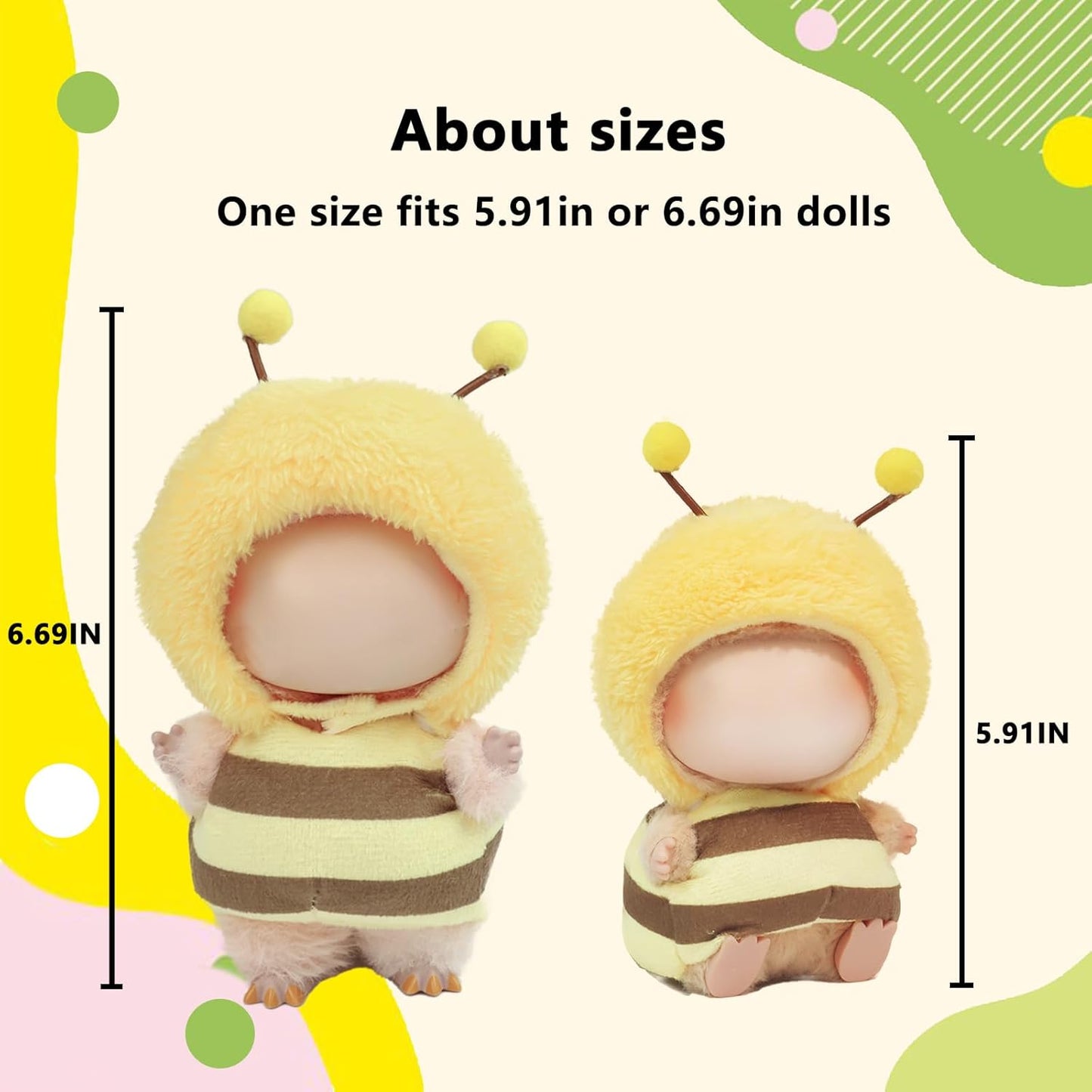 17cm Doll Clothes Accessories Suit Cute Clothes for Doll Dress up Animal Style Outfits