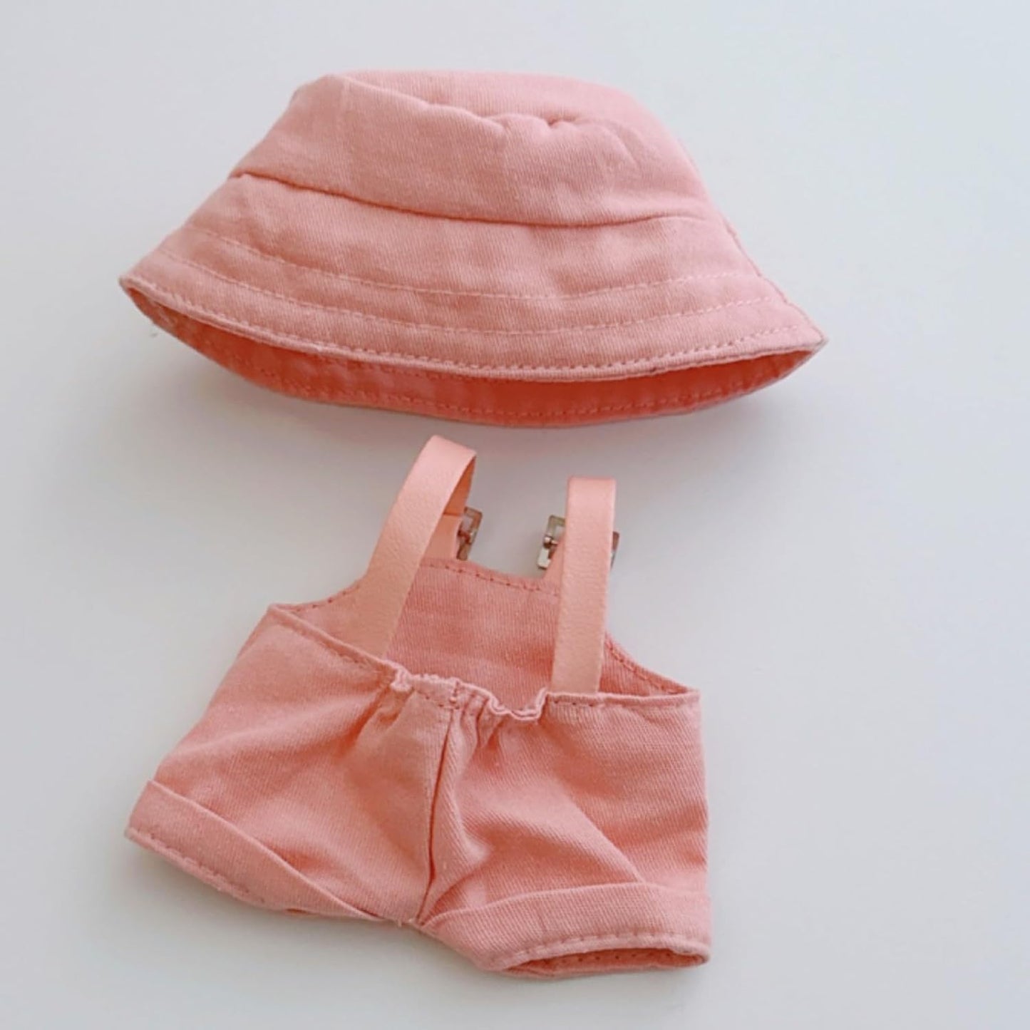 Doll Clothes for 17CM Dolls, Handcrafted Crochet 2-Piece Clothes Set, Premium Fashion Cute Outfit for Dolls Accessories(Pink)