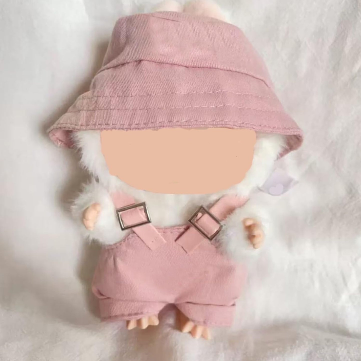 Doll Clothes for 17CM Dolls, Handcrafted Crochet 2-Piece Clothes Set, Premium Fashion Cute Outfit for Dolls Accessories(Pink)