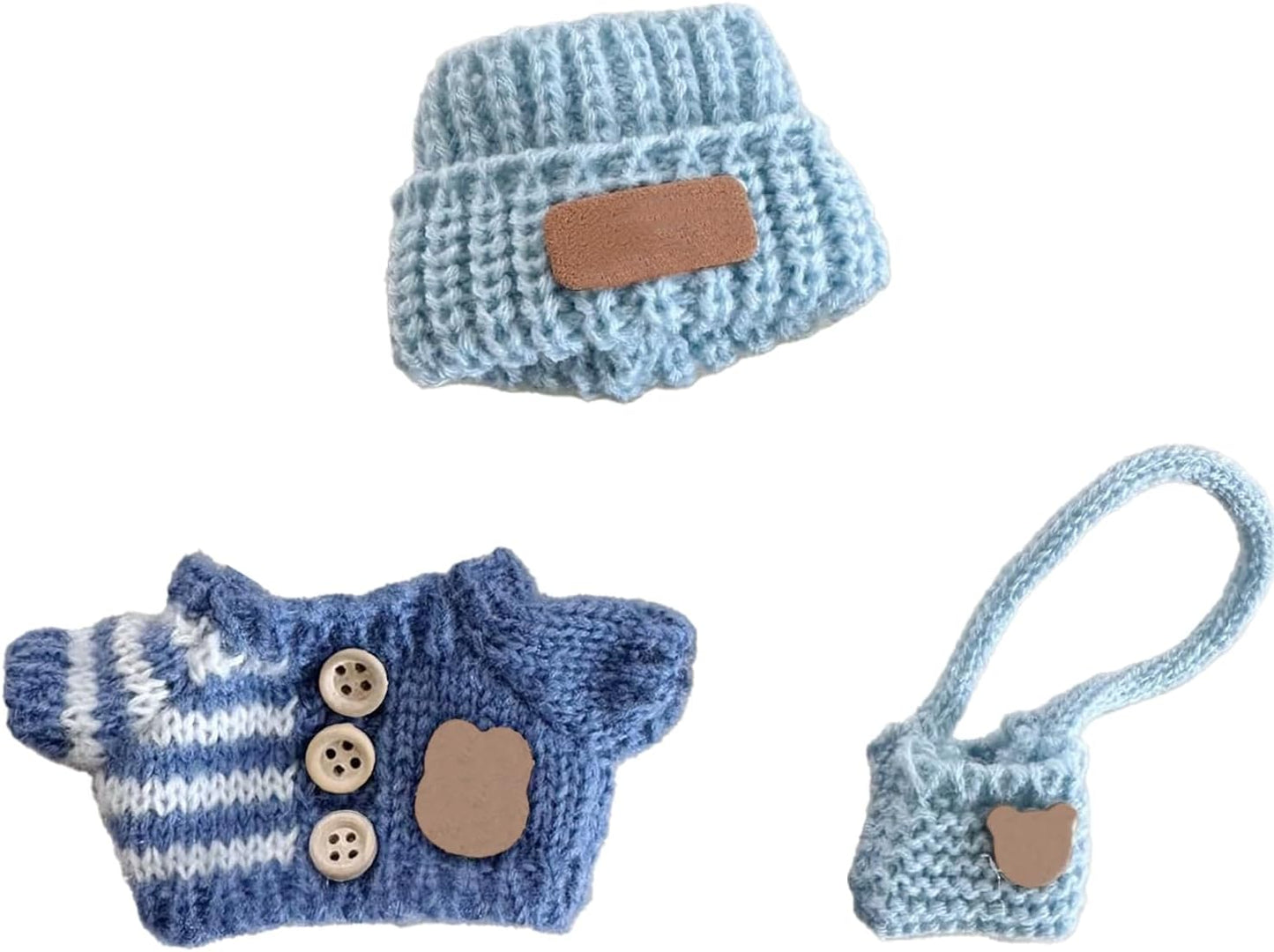 Clothes for Doll (NO Doll), Hat & Overalls Set for 17cm Accessories Suit, Cute Clothes for Dress up Unique Style(Style J)