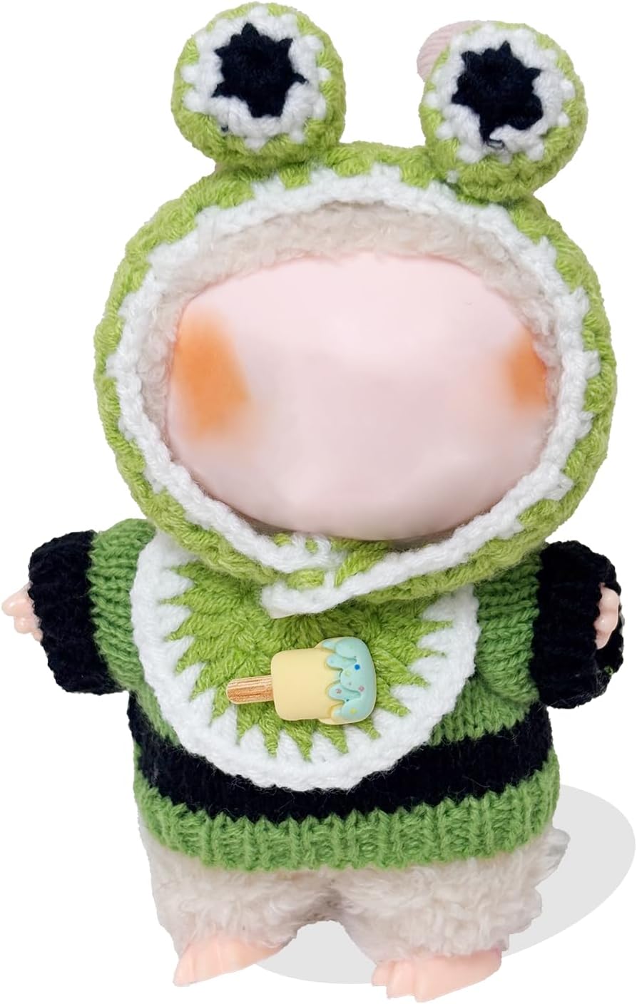 17cm Doll Clothes Set, Cute Hat & Outfit Set for Dolls, Adorable Dress-Up Accessories for Doll (Pink Pig)