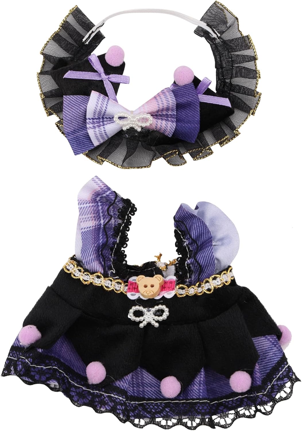 Doll Clothes 17cm Exquisite Luxury Designer Outfit Accessories Doll Clothes Suitable for Dolls Accessories Dress up Unique Style(NO Doll) (Pink)