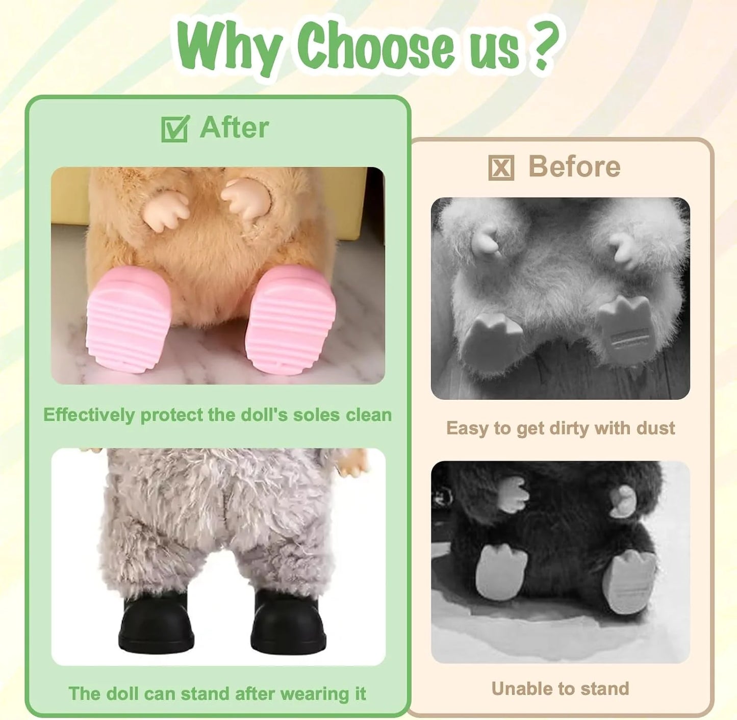 10 Pairs 17cm Doll Shoes - Plastic Mini Shoes for 6.9 Inch Dolls for Collectors & Playtime - Lightweight & Durable