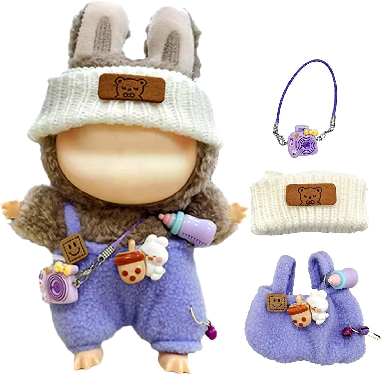 Doll Clothes for 17cm Dolls, Doll Clothes Set & Outfit Set for 17cm Dolls, Exquisite Accessories, Clothes Set (Purple)