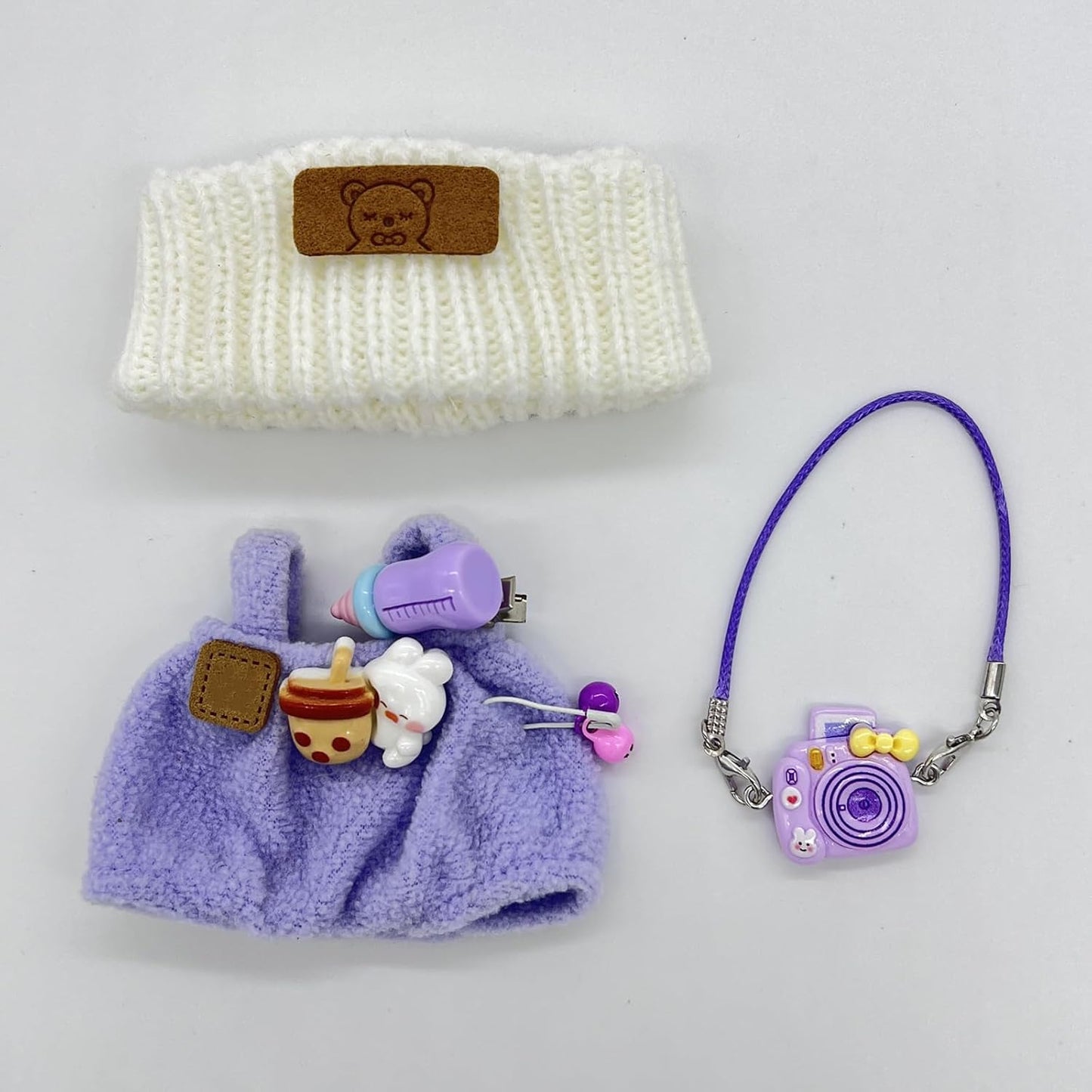 Doll Clothes for 17cm Dolls, Doll Clothes Set & Outfit Set for 17cm Dolls, Exquisite Accessories, Clothes Set (Purple)