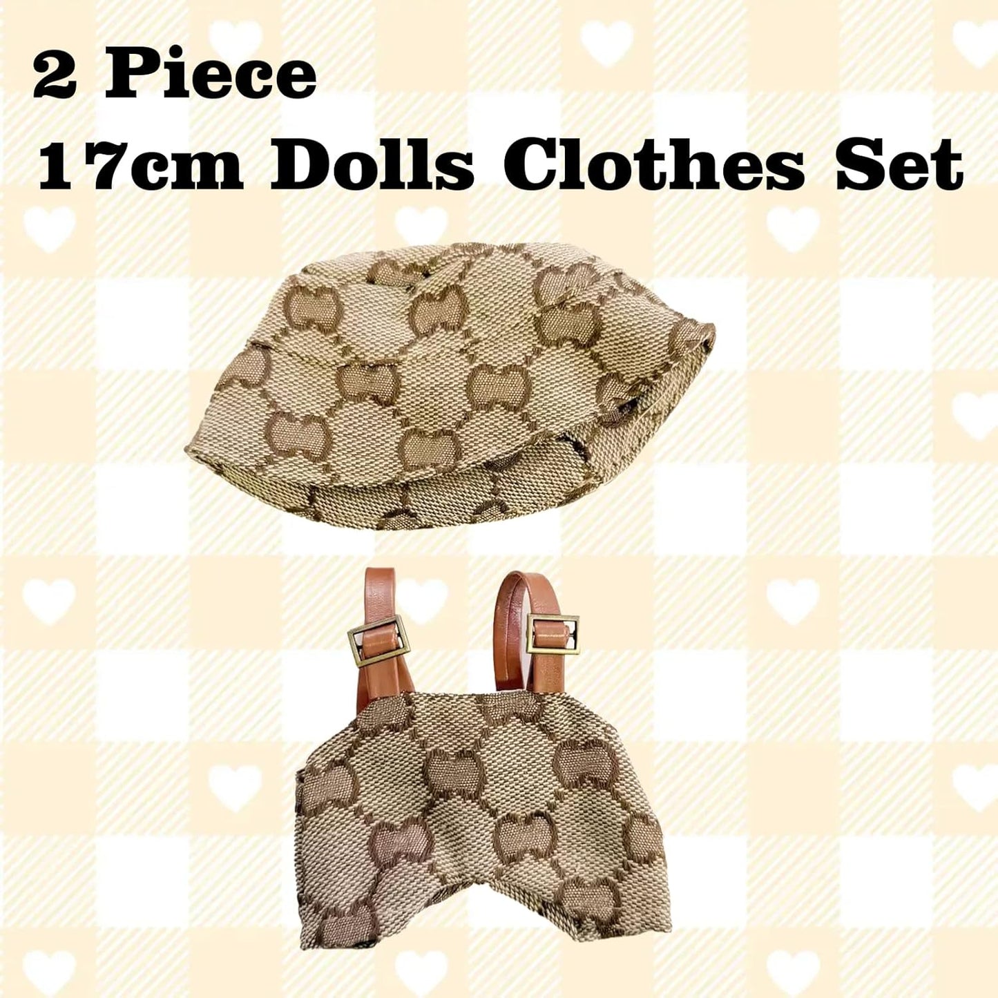 Clothes for Doll, 17cm Clothes Set for Doll, Exquisite Accessories for Doll, Cute Clothes for Dolls Dress up Unique Style (2pc-Gray)