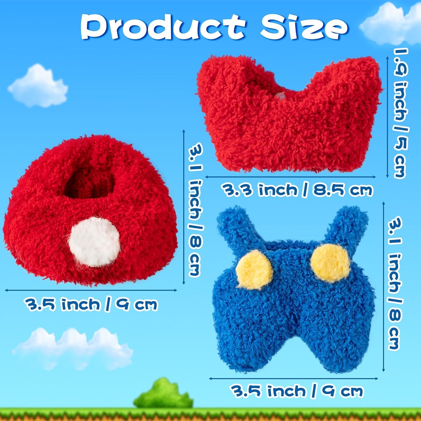 Clothes Fit for 17cm/6.7 Inch Doll, Fashion Doll Clothes Outfit Set Cute Theme Designer Toys Dress Accessories for Collector Fans Display Case (Red Blue Set)
