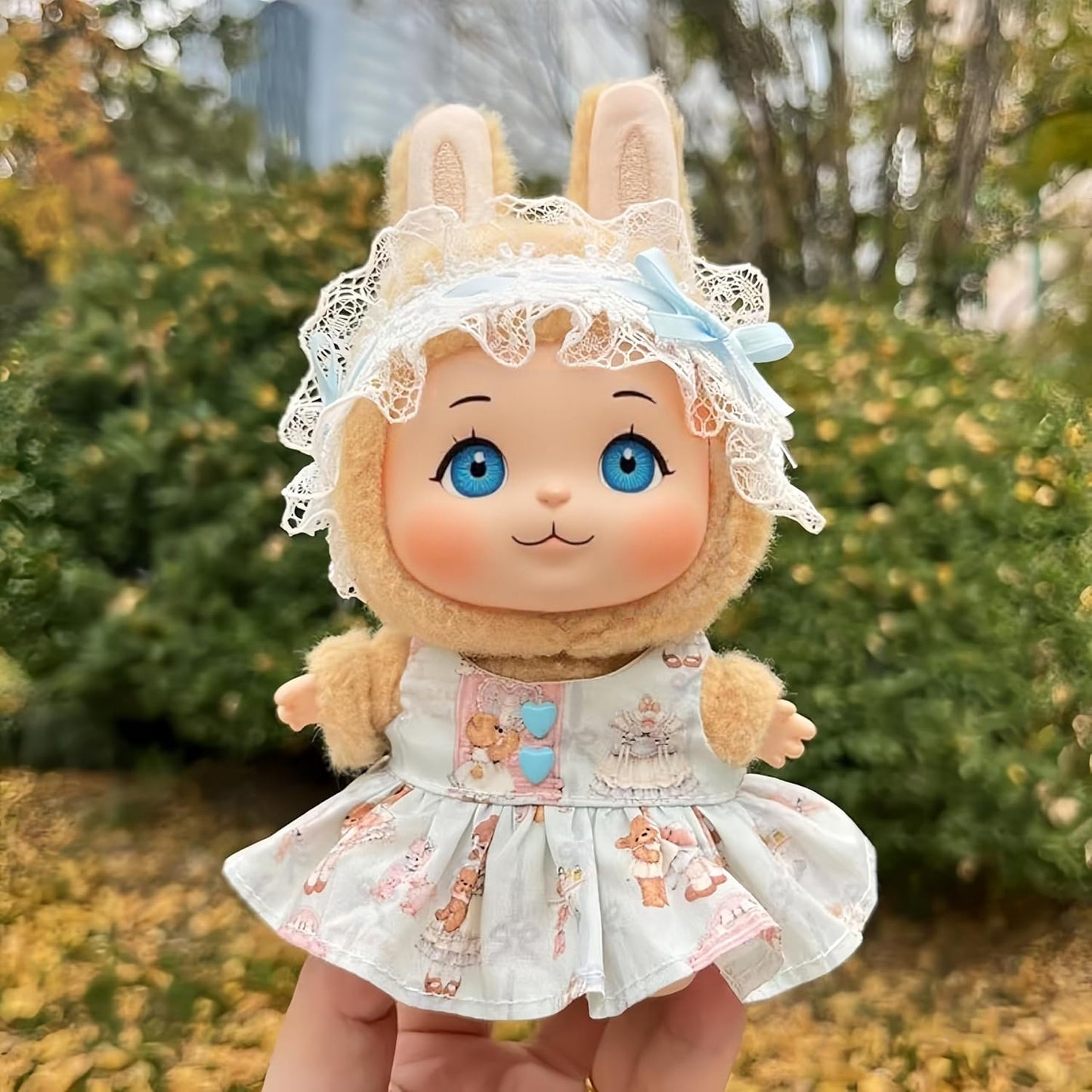 +17cm (6.7inch) Doll Clothes,Outfits for Clothes Set, Dolls Keychain Accessories, Faking Animal Style Outfit Jumpsuit,Dinosaur Costume for Dolls (Doll Not Included) (Style D)