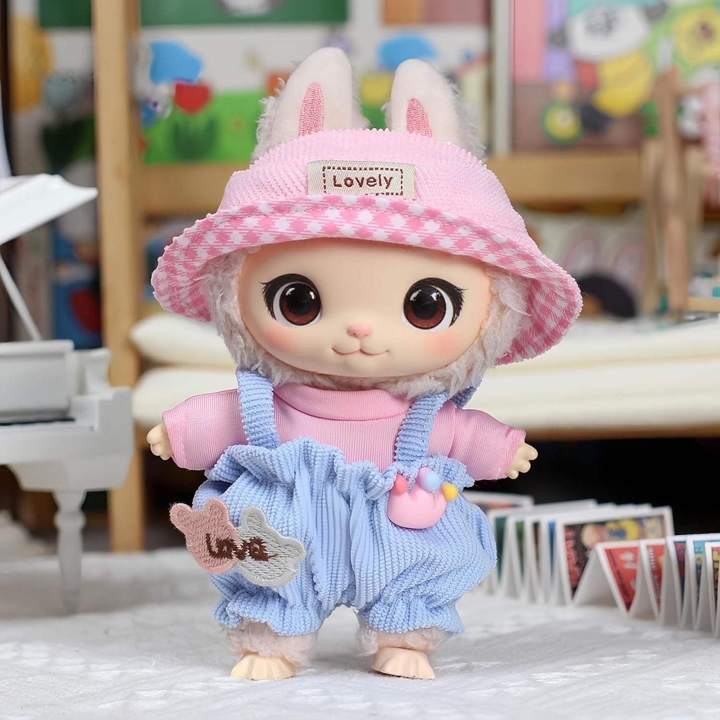 +17cm (6.7inch) Doll Clothes,Outfits for Clothes Set, Dolls Keychain Accessories, Faking Animal Style Outfit Jumpsuit,Dinosaur Costume for Dolls (Doll Not Included) (Style D)