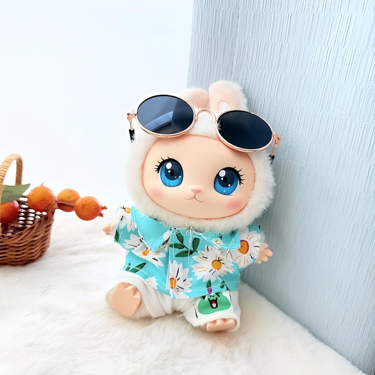 +17cm (6.7inch) Doll Clothes,Outfits for Clothes Set, Dolls Keychain Accessories, Faking Animal Style Outfit Jumpsuit,Dinosaur Costume for Dolls (Doll Not Included) (Style D)