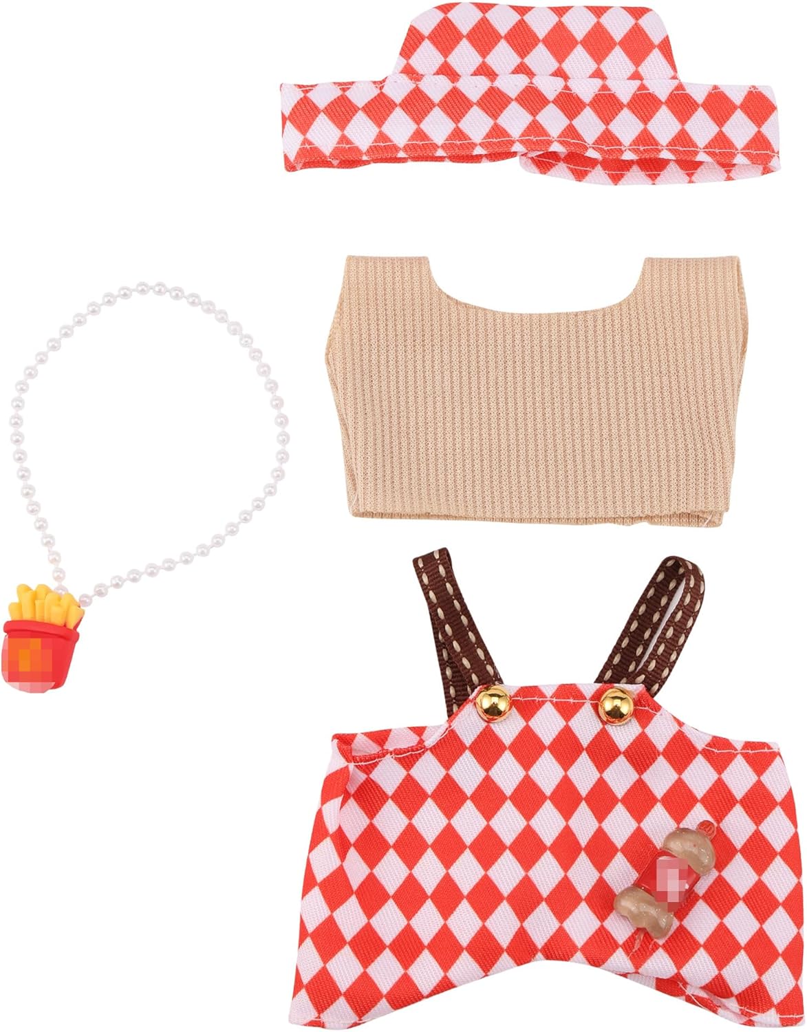 Doll Clothes 17cm Exquisite Luxury Designer Outfit Accessories Doll Clothes Suitable for Dolls Accessories Dress up Unique Style(NO Doll) (Pink)