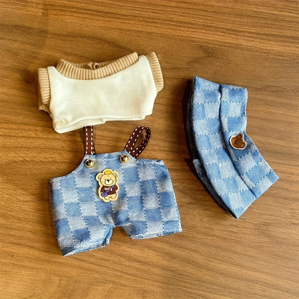 Doll clothes 6.7''/17cm Collector'S Wardrobe Set - 3in1 Vintage Cafe & Streetwear Outfits