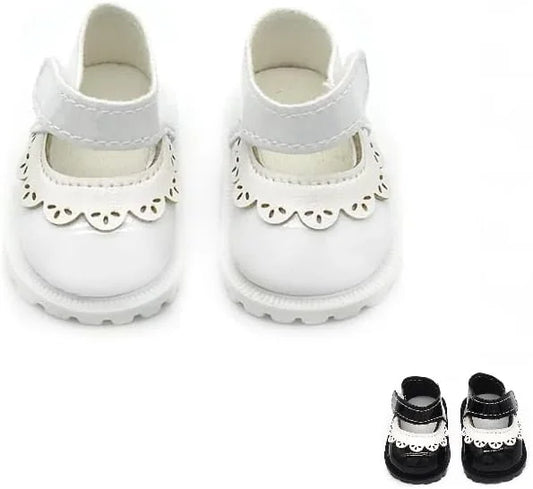 Doll Shoes Compatible with 17 cm Dolls, Versatile Doll Shoes with Custom Fit - Hook & Loop Fastening for Easy On/Off, Doll Accessories Secure for Bag Clip, No Doll