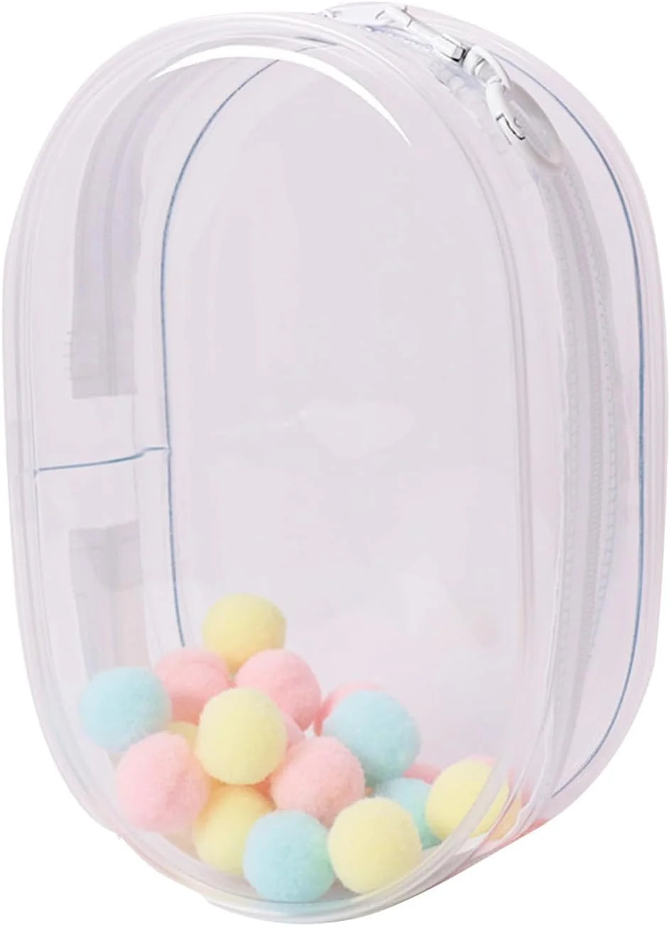 Clear Figure Display Bag with Keychain Blind Box Case Carrying Bag Keychain Pouch Charms for Collectibles