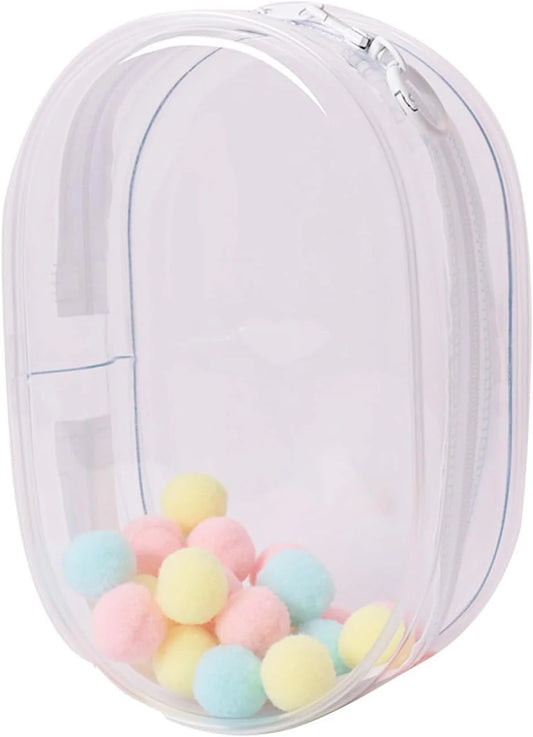 Clear Figure Display Bag with Keychain Blind Box Case Carrying Bag Keychain Pouch Charms for Collectibles