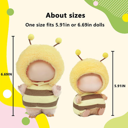 17cm Doll Clothes  Accessories Suit Cute Clothes for Doll Dress up Animal Style Outfits