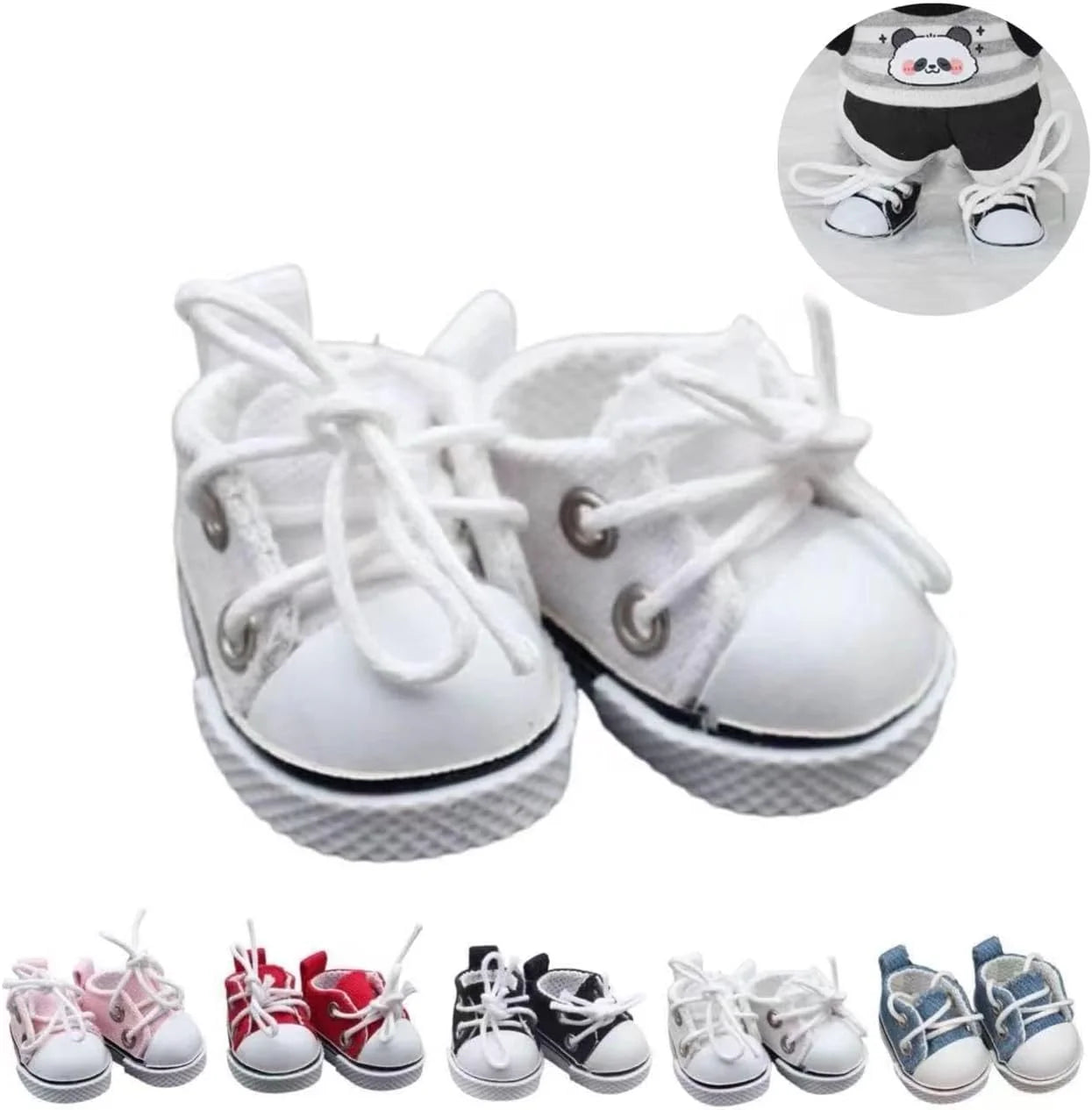 Cute Doll Shoes for Labubu, 2025 New Mini Shoes for 17cm Labubu Clothes Accessories, Mini Finger Shoes for Labubu Doll Accessories Dress up Unique Style