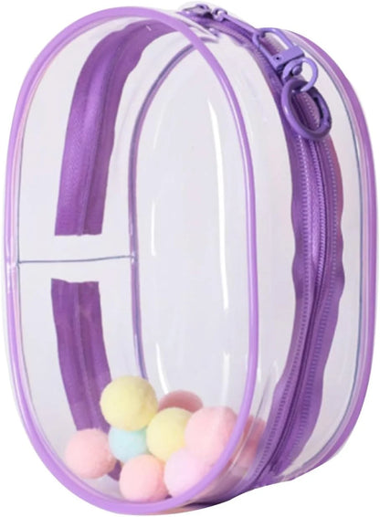Clear Figure Display Bag with Keychain Blind Box Case Carrying Bag Keychain Pouch Charms for Collectibles