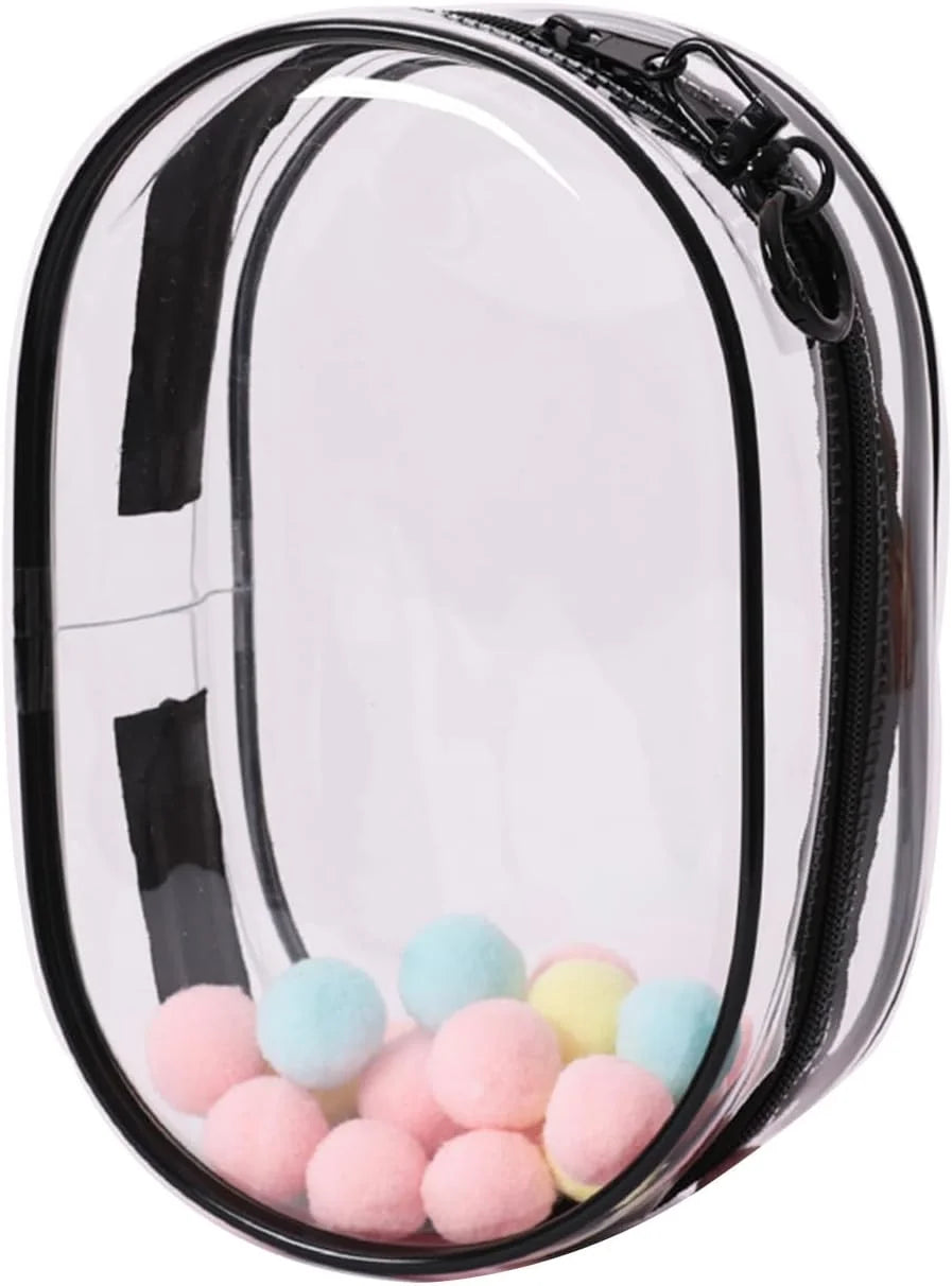 Clear Figure Display Bag with Keychain Blind Box Case Carrying Bag Keychain Pouch Charms for Collectibles