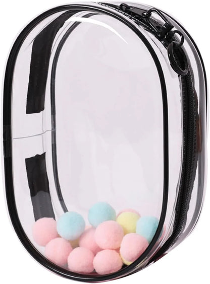 Clear Figure Display Bag with Keychain Blind Box Case Carrying Bag Keychain Pouch Charms for Collectibles