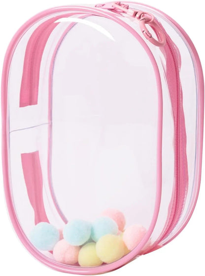 Clear Figure Display Bag with Keychain Blind Box Case Carrying Bag Keychain Pouch Charms for Collectibles