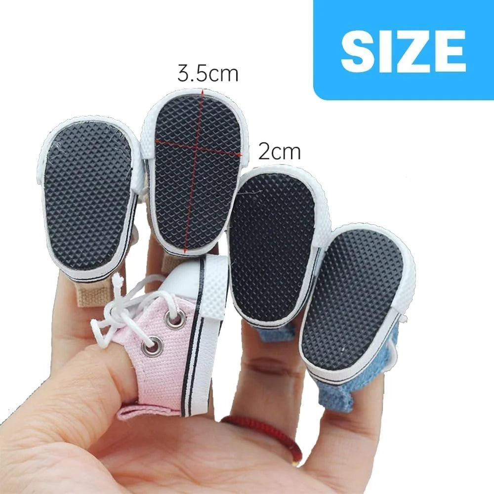 Cute Doll Shoes for Labubu, 2025 New Mini Shoes for 17cm Labubu Clothes Accessories, Mini Finger Shoes for Labubu Doll Accessories Dress up Unique Style
