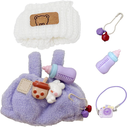 17cm Doll Clothes Set, Cute Hat & Outfit Set for Dolls, Adorable Dress-Up Accessories for Doll (Pink Pig)