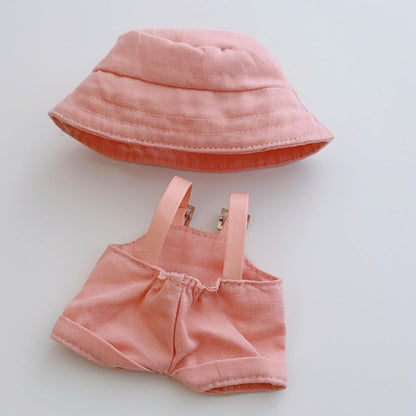 Doll Clothes for 17CM Dolls, Handcrafted Crochet 2-Piece Clothes Set, Premium Fashion Cute Outfit for Dolls Accessories(Pink)