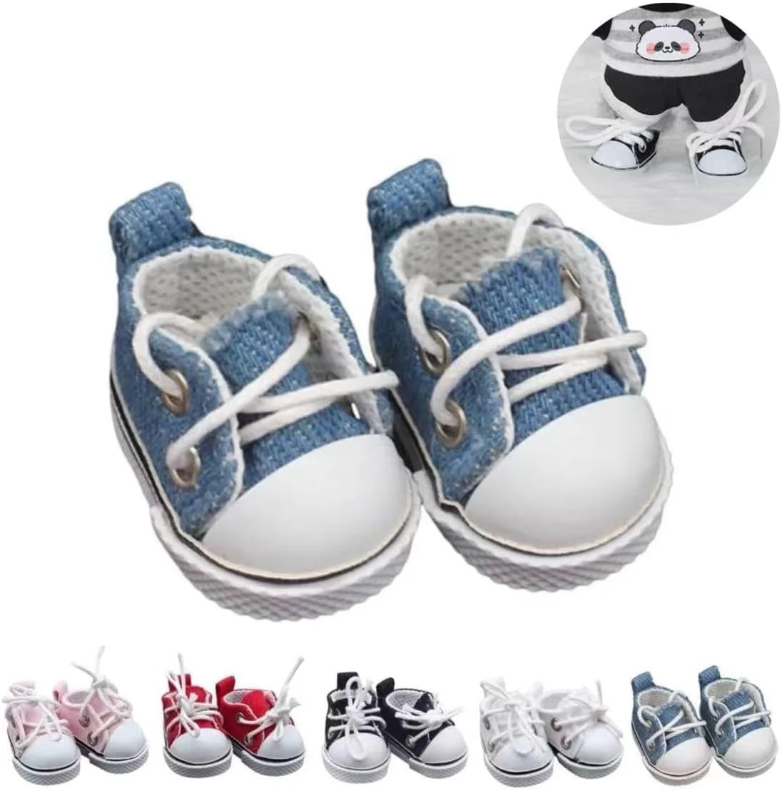 Cute Doll Shoes for Labubu, 2025 New Mini Shoes for 17cm Labubu Clothes Accessories, Mini Finger Shoes for Labubu Doll Accessories Dress up Unique Style