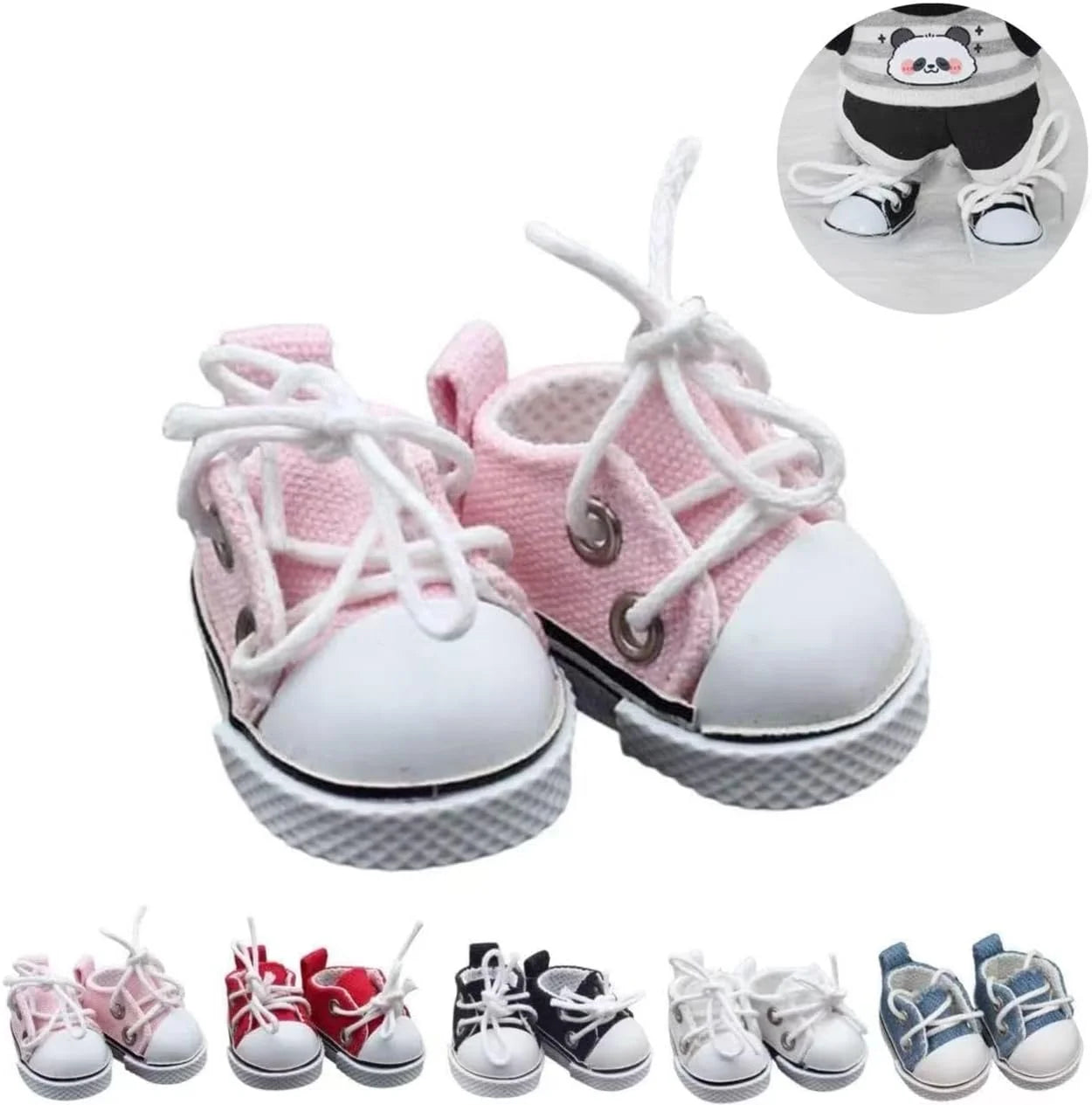 Cute Doll Shoes for Labubu, 2025 New Mini Shoes for 17cm Labubu Clothes Accessories, Mini Finger Shoes for Labubu Doll Accessories Dress up Unique Style