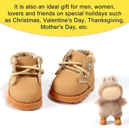 Mini Doll Shoes, 1.97x0.91 Inch PU Leather Sneakers Footwear for Plush Doll Cute Fingerboard Shoes Toy Outfit Accessories Wear Dress Up