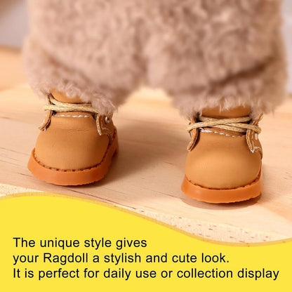 Mini Doll Shoes, 1.97x0.91 Inch PU Leather Sneakers Footwear for Plush Doll Cute Fingerboard Shoes Toy Outfit Accessories Wear Dress Up