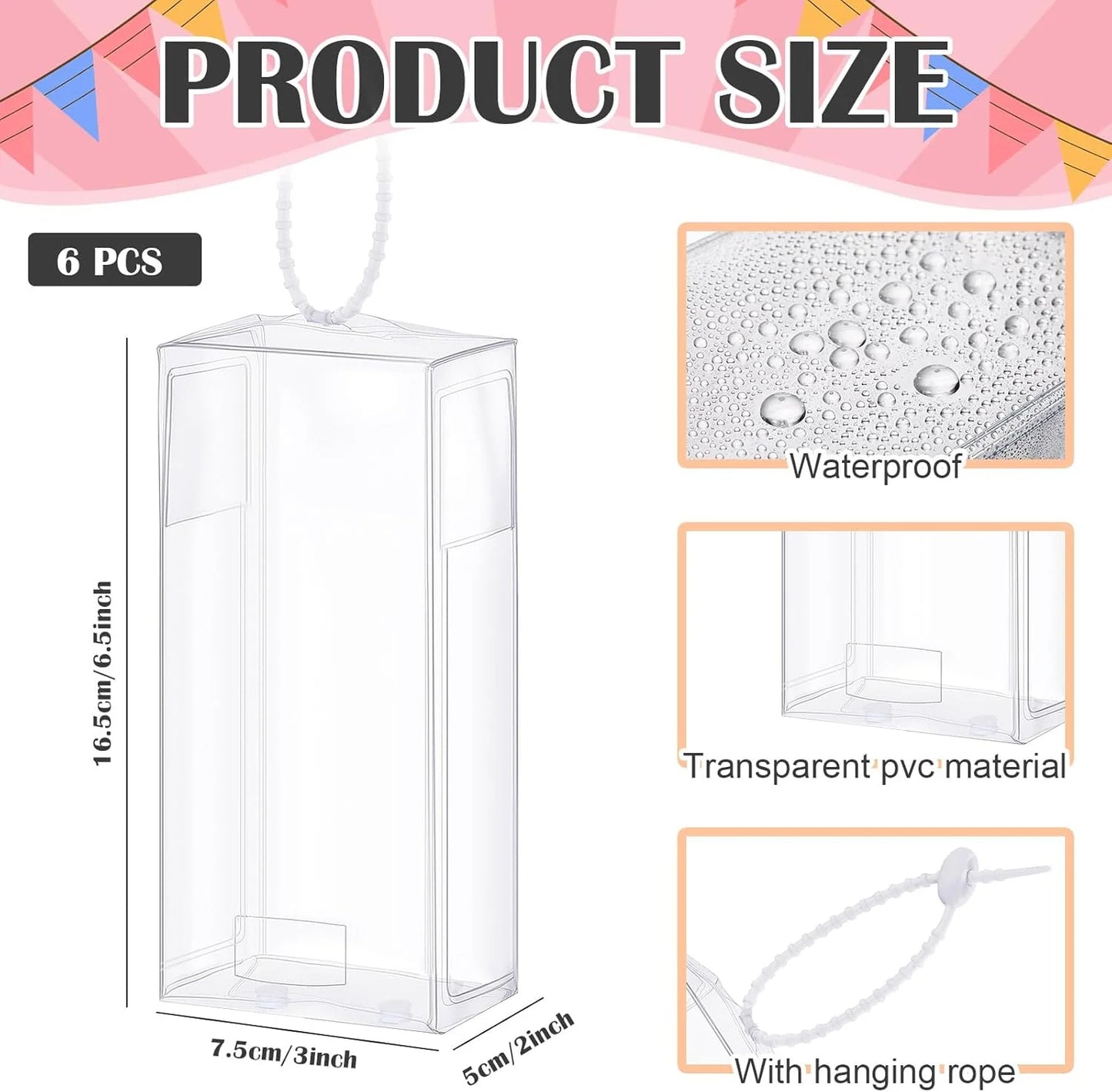 6 Pcs Clear Figure Display Bag Protective Cover Figures Storage Clear Bag Keychain Protective Case Dustproof Collectibles Case for Dolls