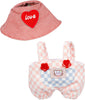 Pink and White Checkered Romper + Pink Hat