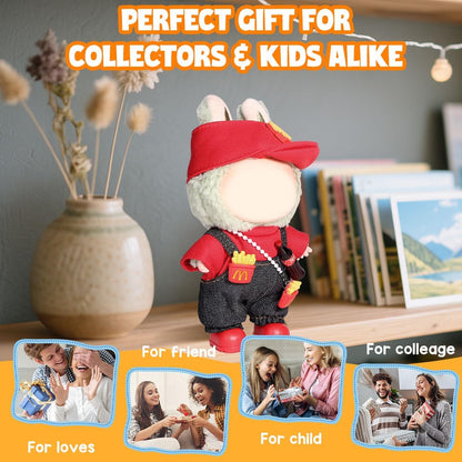 Doll Clothes Outfits,Clothes Set for 17cm Doll,3 Piece Set Hat Clothing, Boys and Girls Stylish Adorable Dolls Clothes Accessories (No Doll)_01