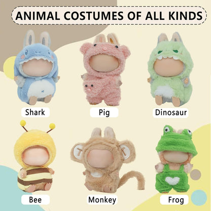 17cm Doll Clothes  Accessories Suit Cute Clothes for Doll Dress up Animal Style Outfits