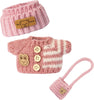 Button Up Pink Sweater + Pink Hat + Pink Bag