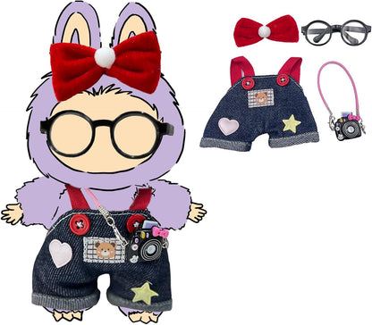 Clothes for Doll, 17cm Clothes Set for Doll, Exquisite Accessories for Doll, Cute Clothes for Dolls Dress up Unique Style (2pc-Gray)