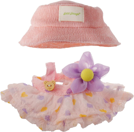 Clothes for 17cm Doll, Skirt Set for Doll, 2 Piece Set Hat Skirt Outfit Premium Fashion Cute Dress for Dolls Accessories (NO Doll) (Pink)