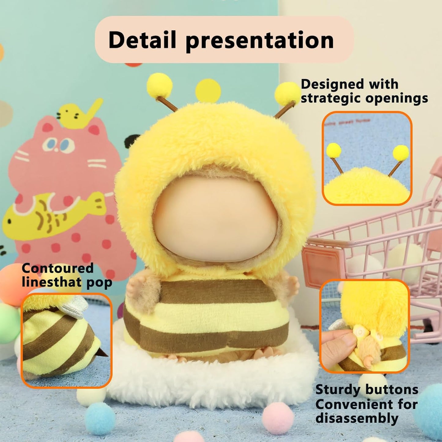 17cm Doll Clothes  Accessories Suit Cute Clothes for Doll Dress up Animal Style Outfits