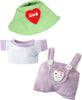 Puprle Romper + Purple Shirt + Green Hat