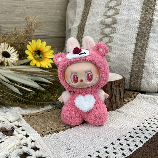 +Labubu Clothing Doll Clothing [NO DOLLS], Chic Style Plush Set Suitable for V1V2V3 6.7-inch Doll Clothing, Keychain Pendant Doll Clothing, Birthday gift, doll accessories, hand woven.